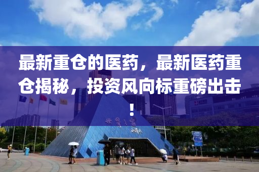 最新重仓的医药中山市多米克自动化设备有限公司,最新医药重仓揭秘,投资风向标重磅出击!