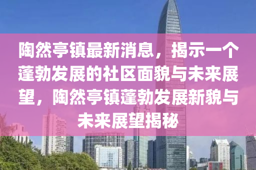 陶然亭镇最新消息，揭示一个蓬勃发展的社区面貌与未来展望，陶然亭镇蓬勃发展新貌与未来展望揭秘中山市多米克自动化设备有限公司